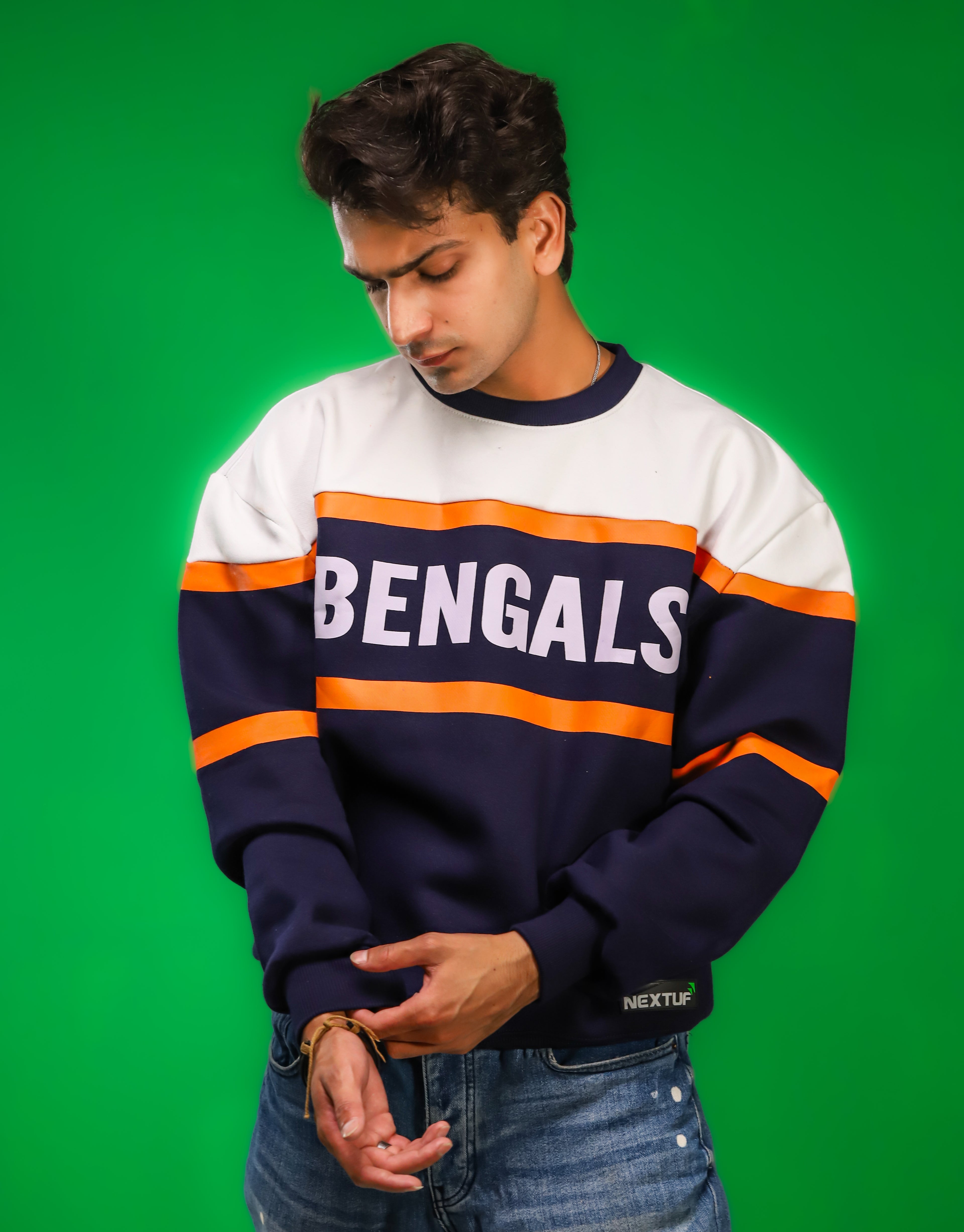 Heavyweight Bengals-Pattern Sweatshirt