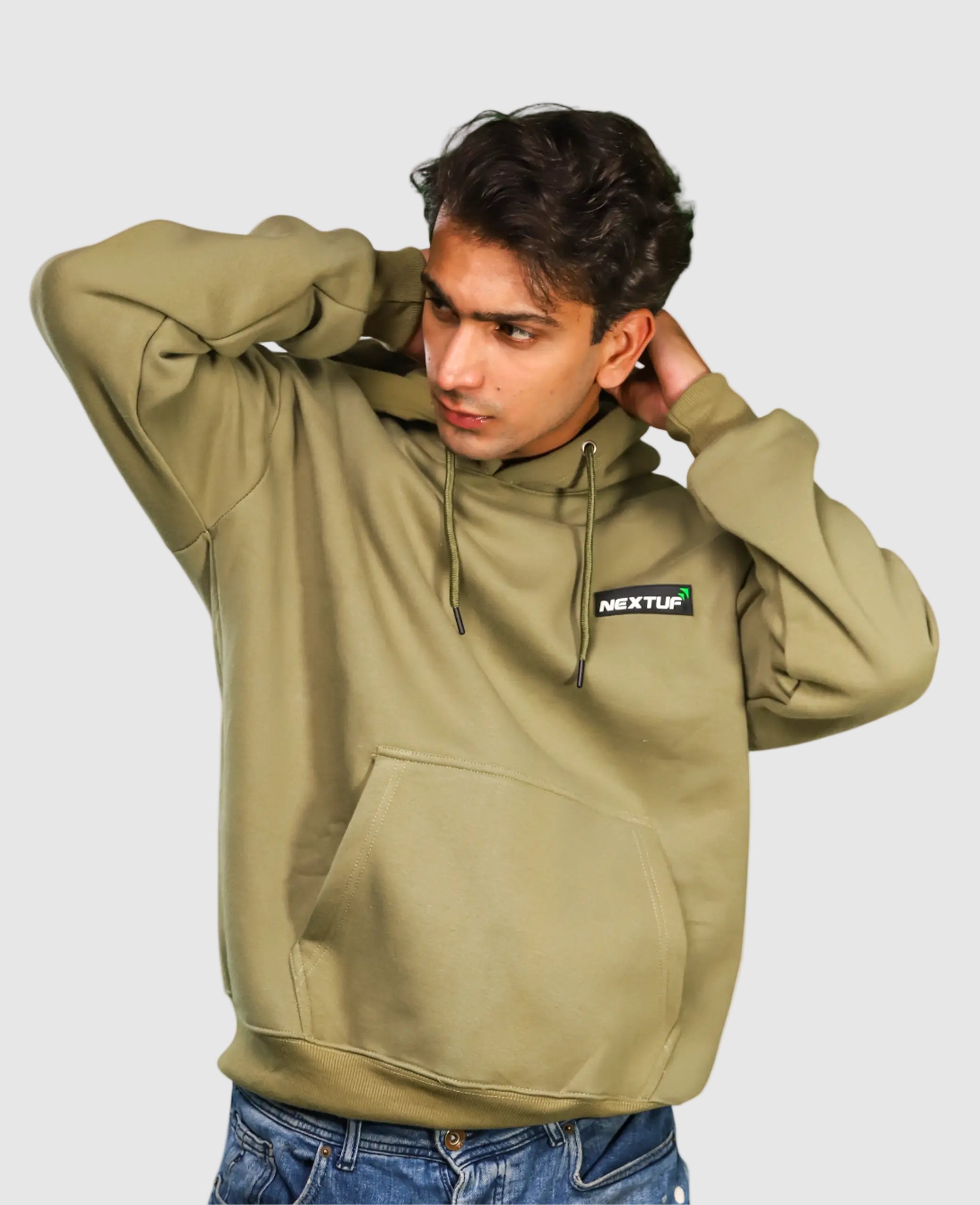 Introverts Olive-green Hoodie