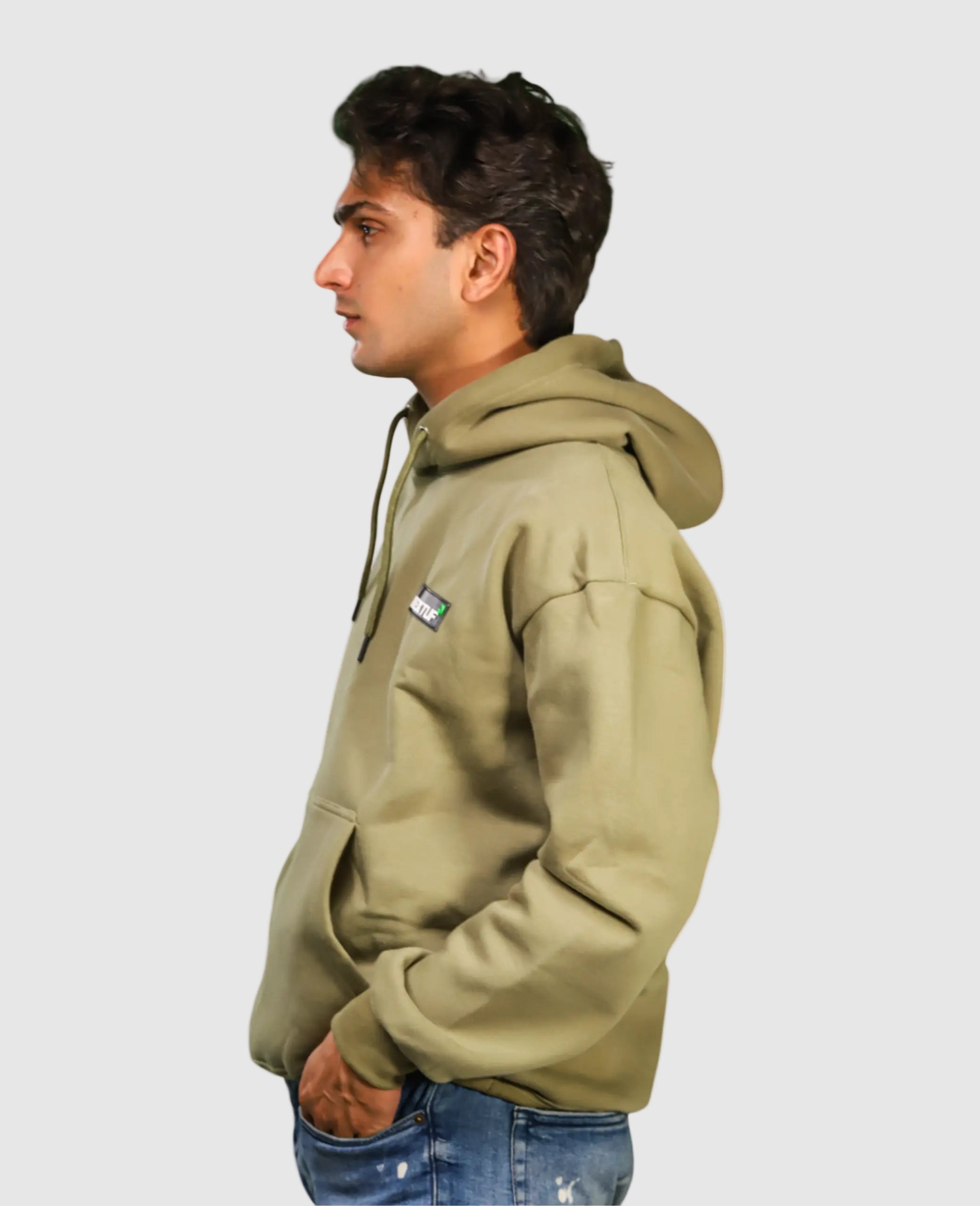Introverts Olive-green Hoodie
