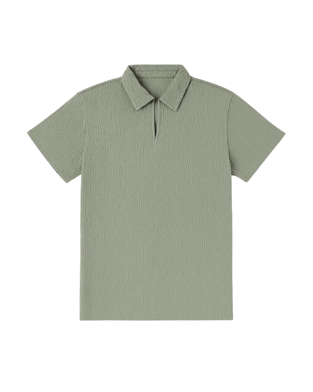Olive Woven Polo Tee