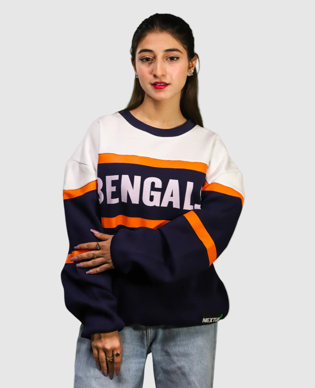 Heavyweight Bengals-Pattern Sweatshirt