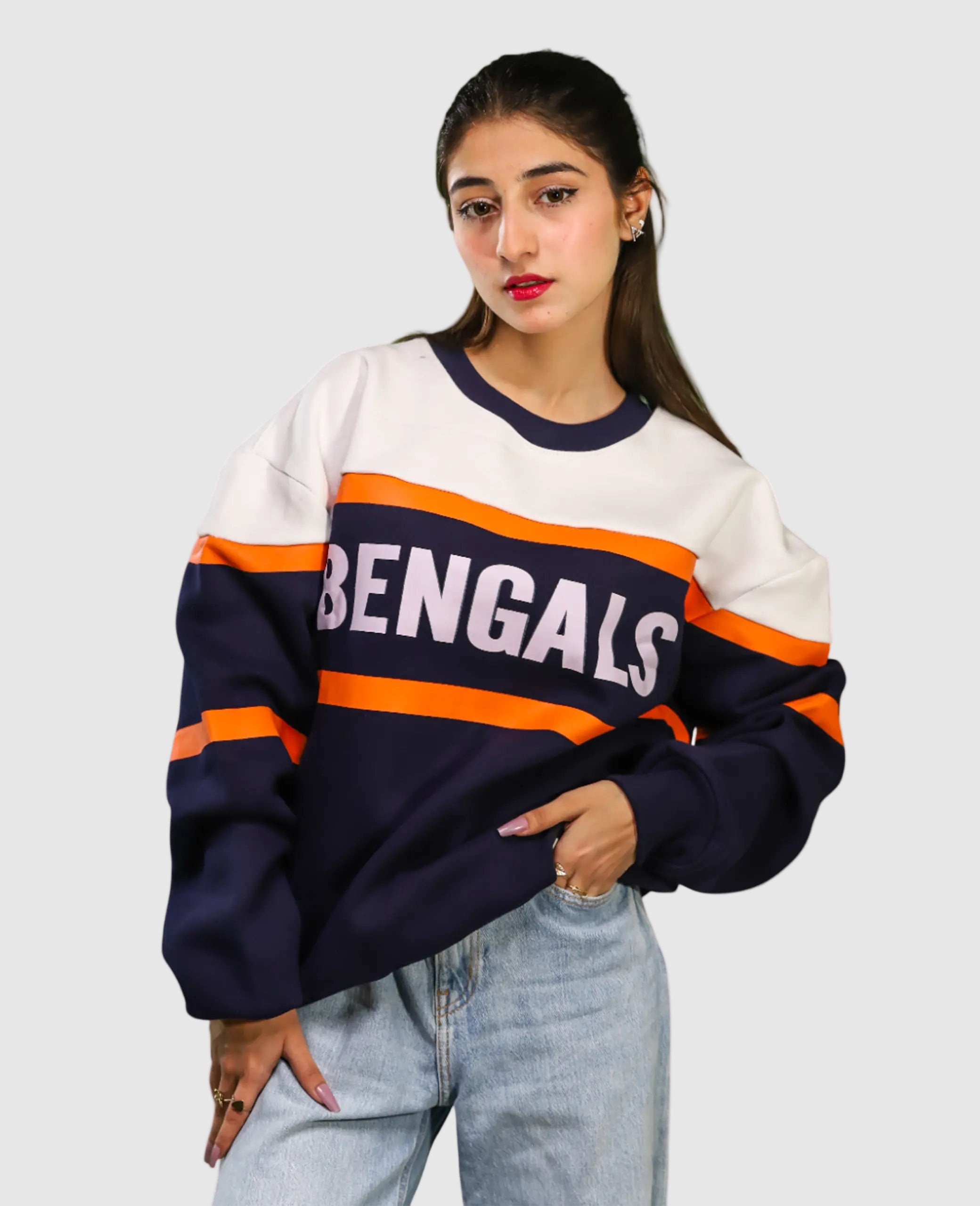 Heavyweight Bengals-Pattern Sweatshirt