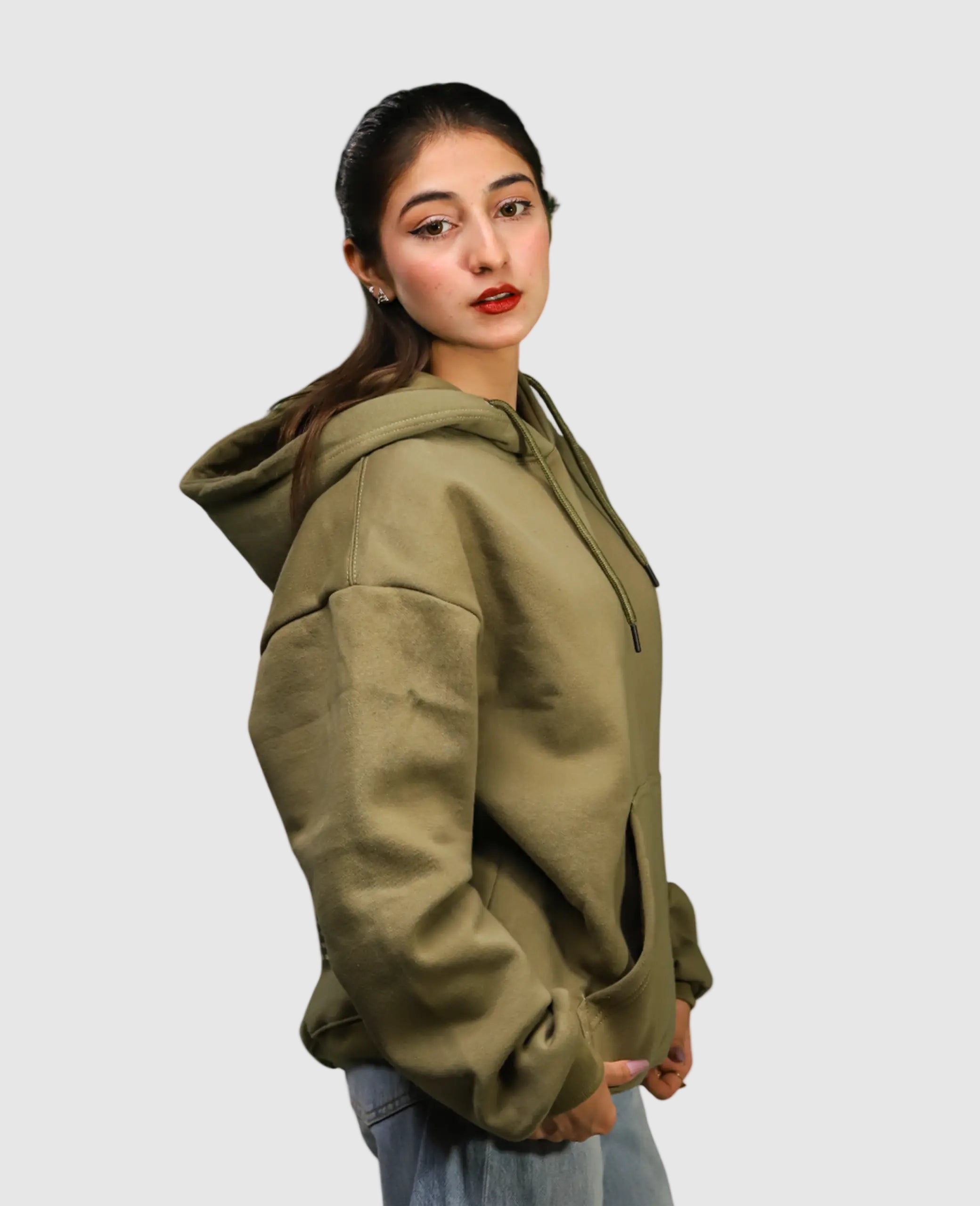 Introverts Olive-green Hoodie
