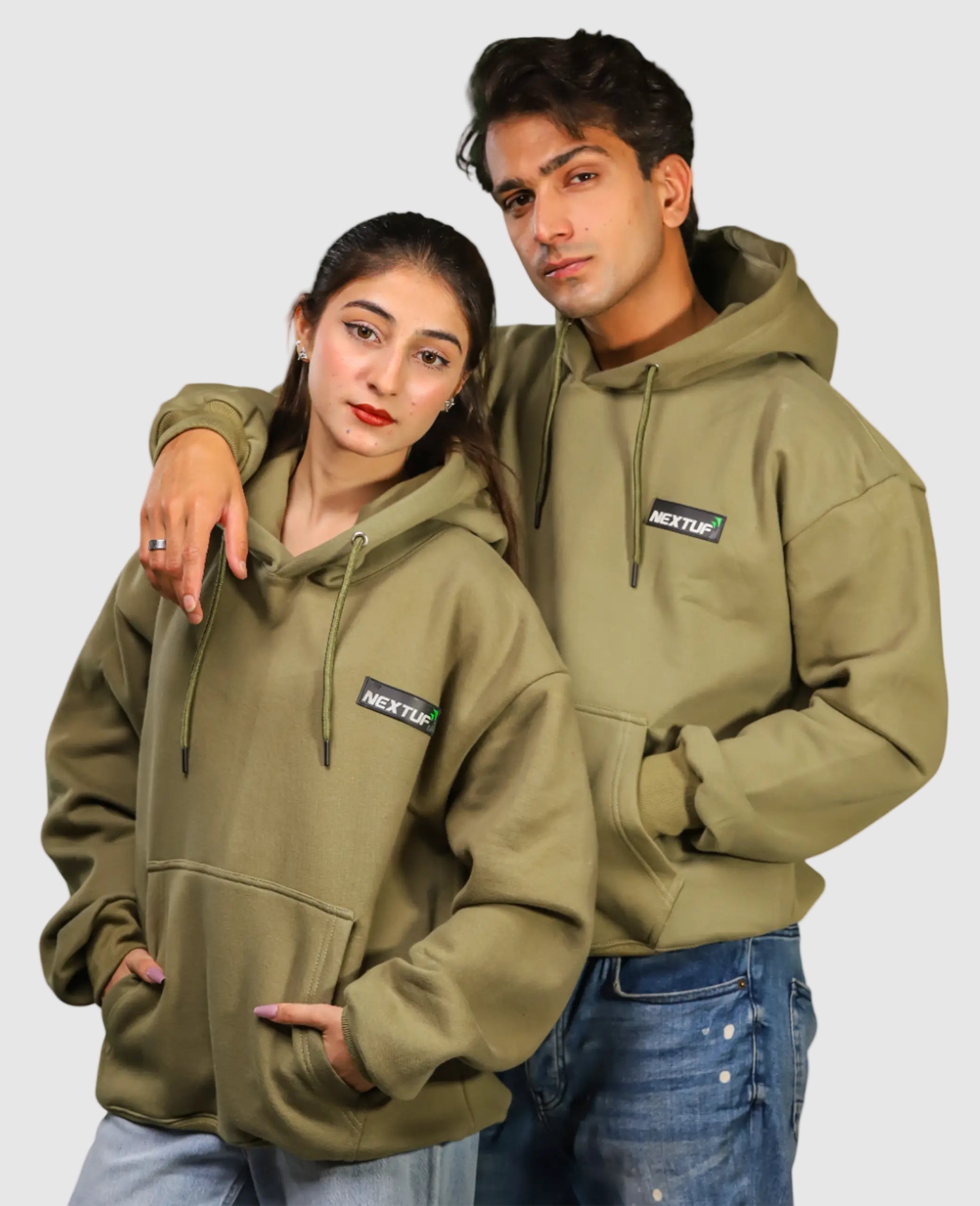 Introverts Olive-green Hoodie