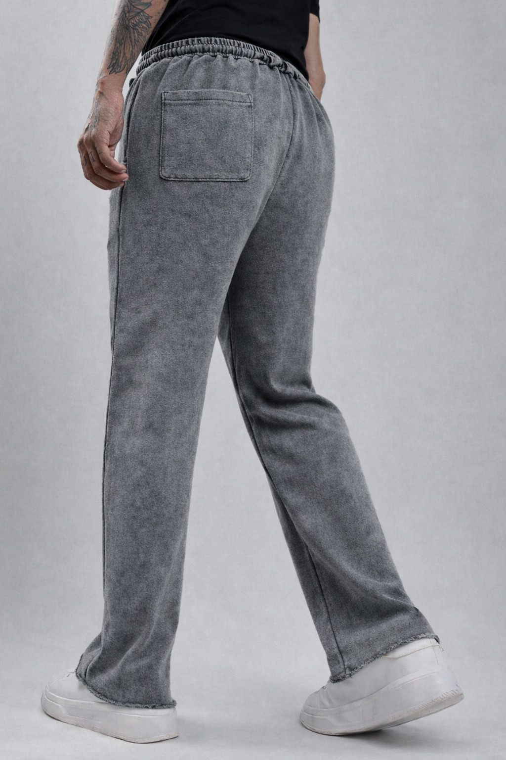 Sulphur-Wash Raw Terry Joggers