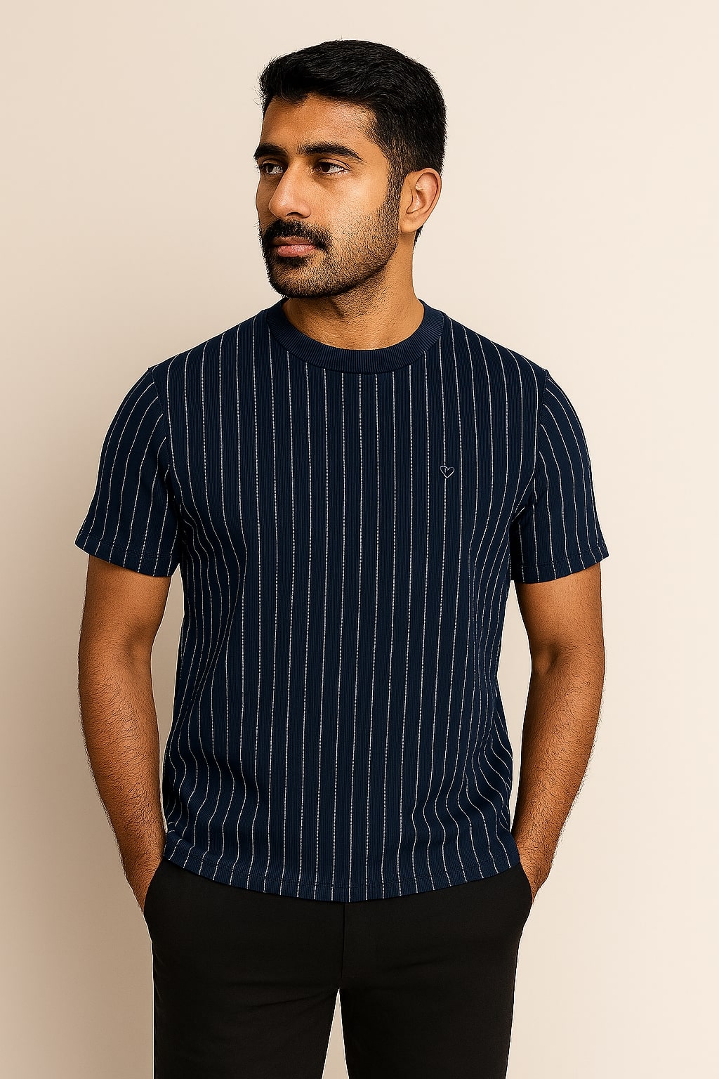 Midnight Stripe Slim-Fit Tee