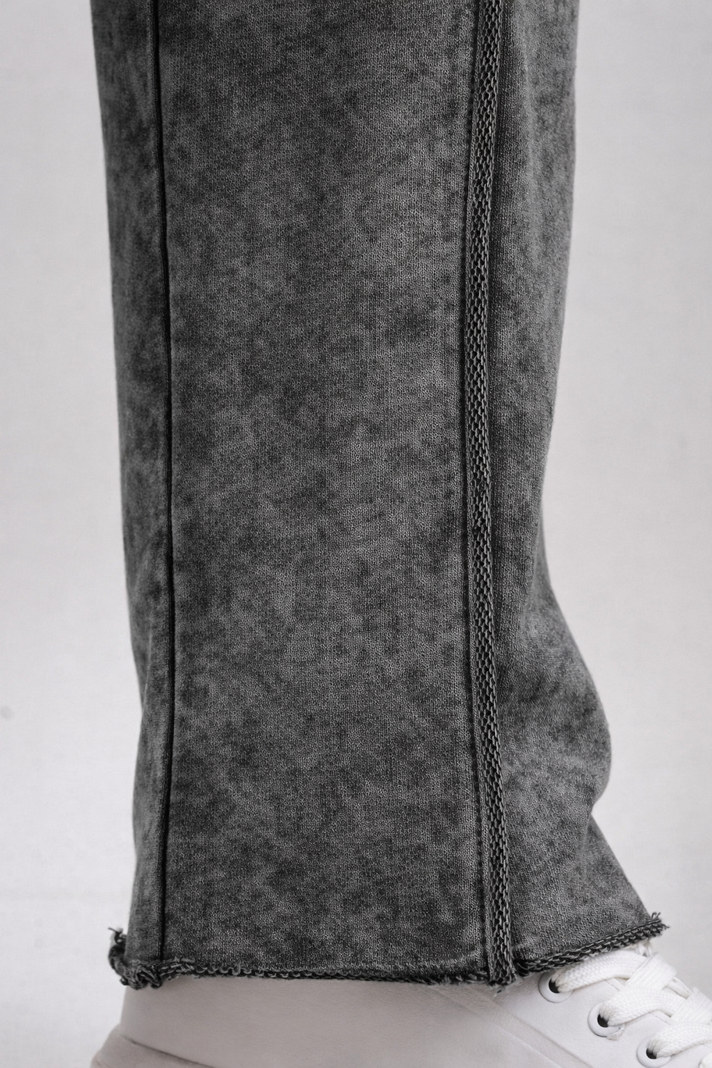 Stone-Wash Raw Terry Joggers