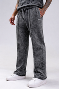 Stone-Wash Raw Terry Joggers