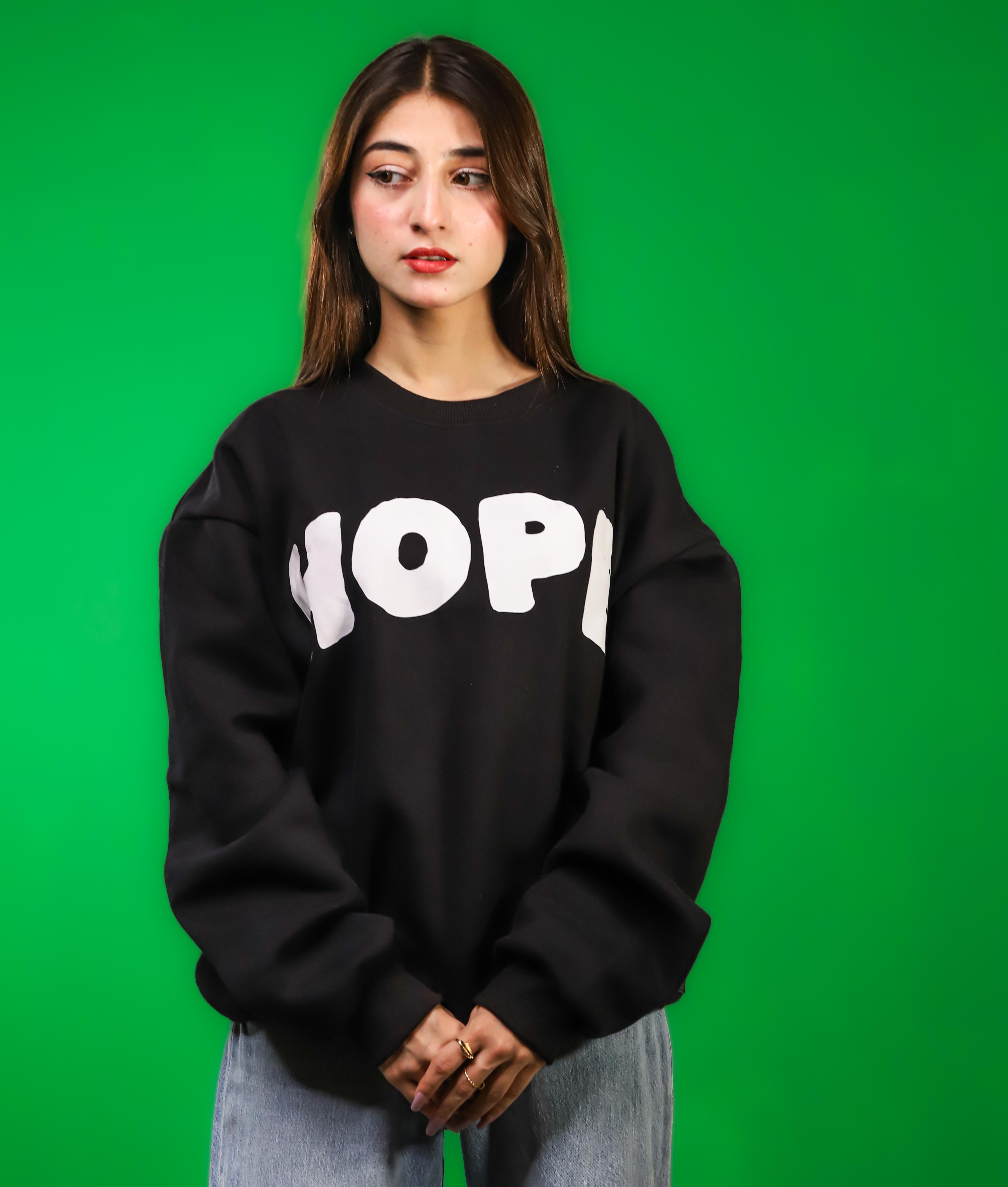 Hope-Black Sweatshirt