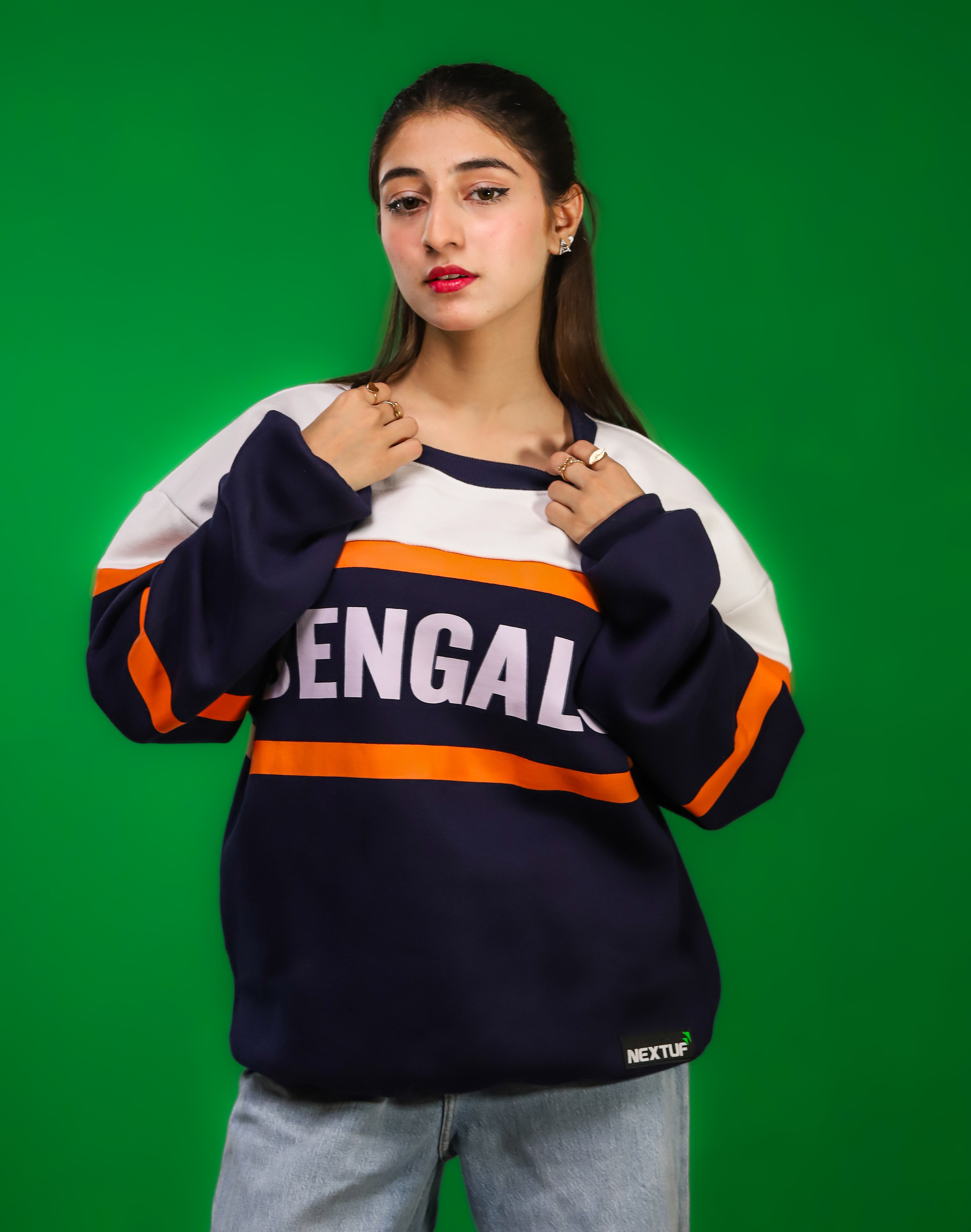 Heavyweight Bengals-Pattern Sweatshirt