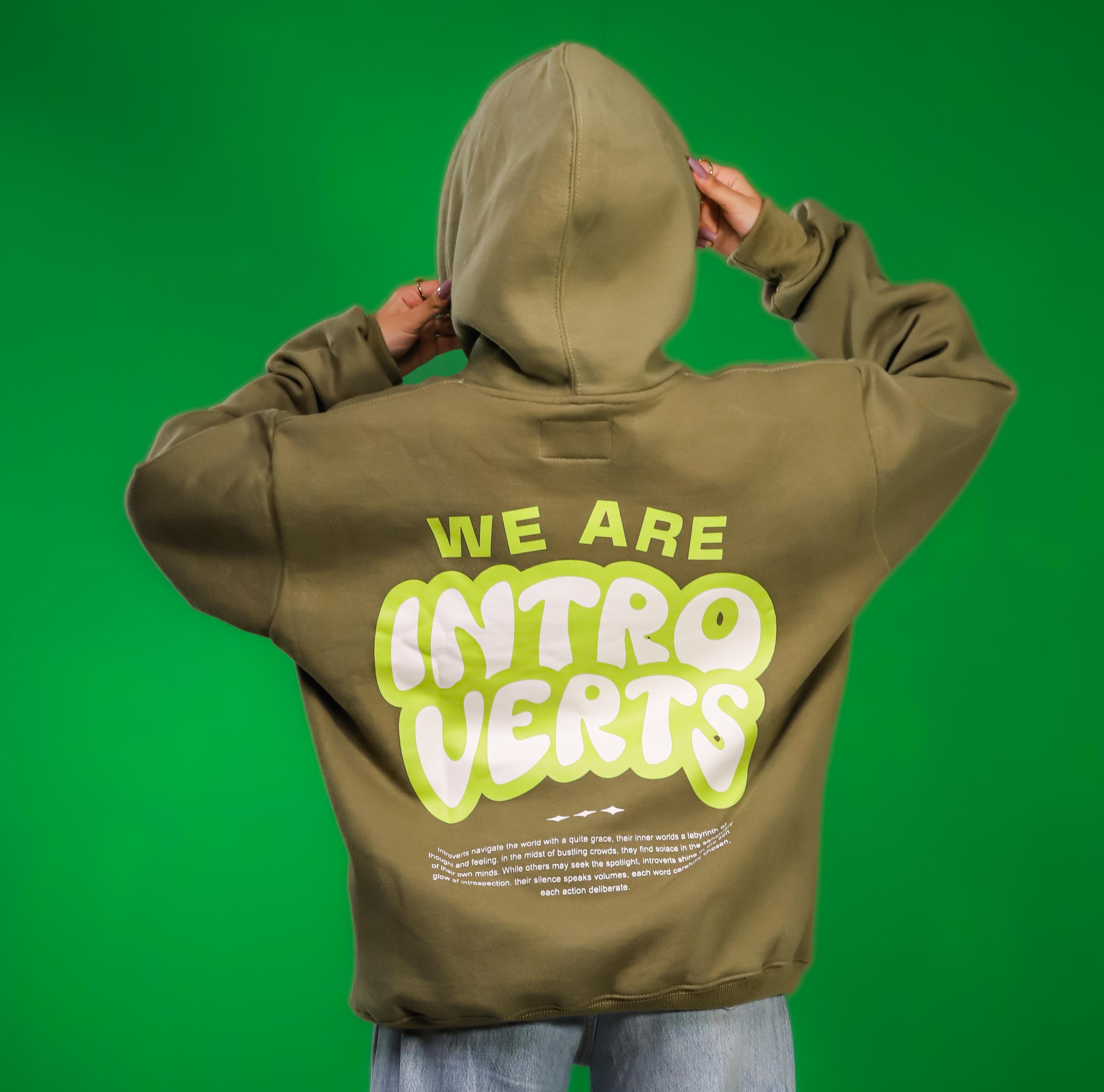 Introverts-Olive Green Sweatshirt