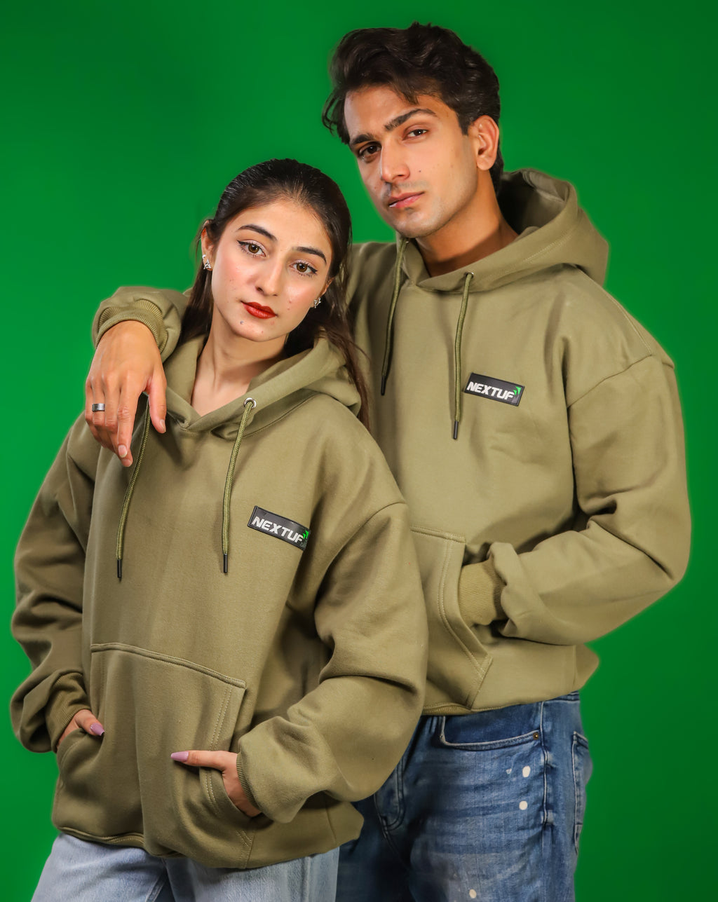 Introverts Olive-green Hoodie