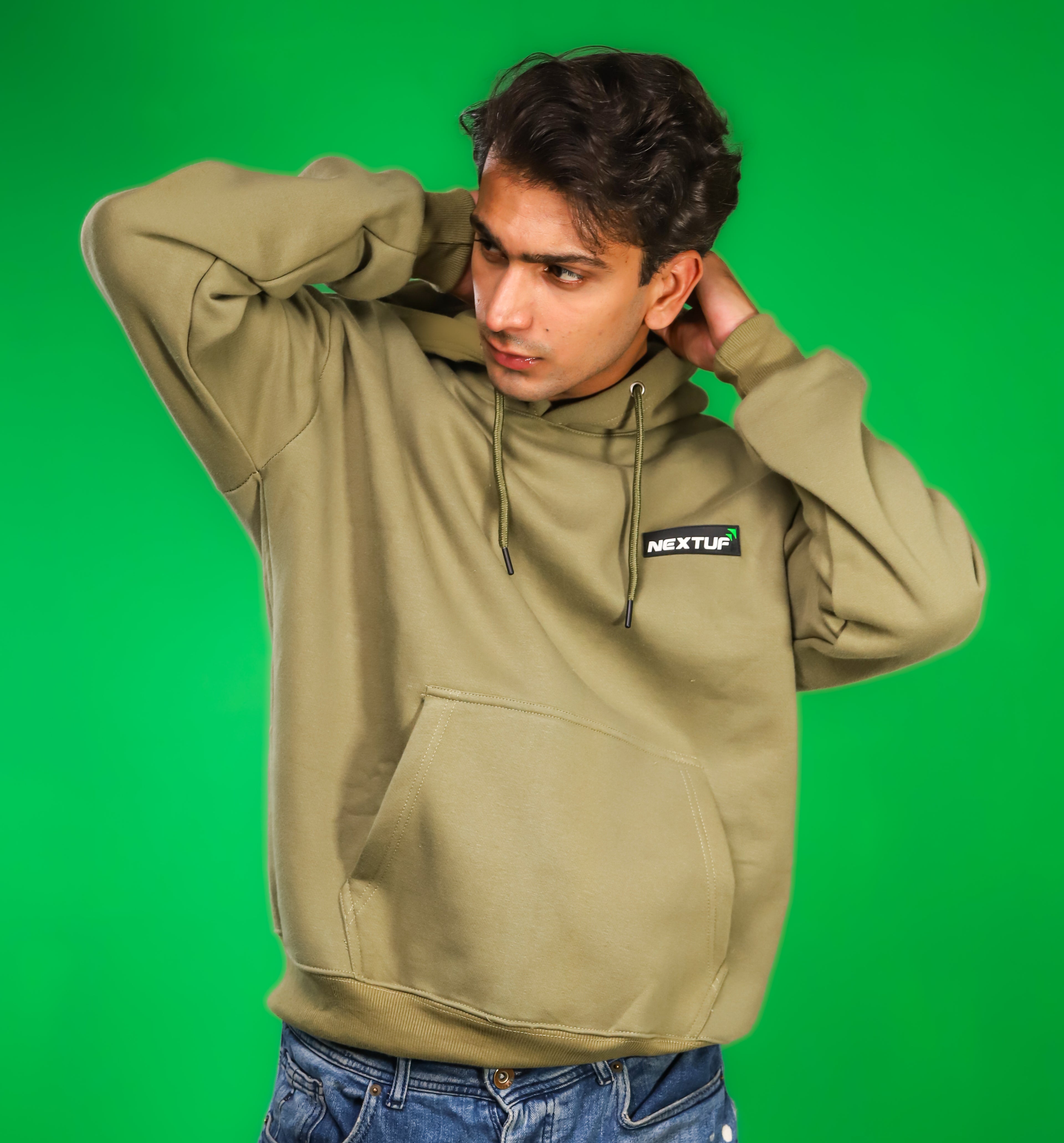Introverts Olive-green Hoodie