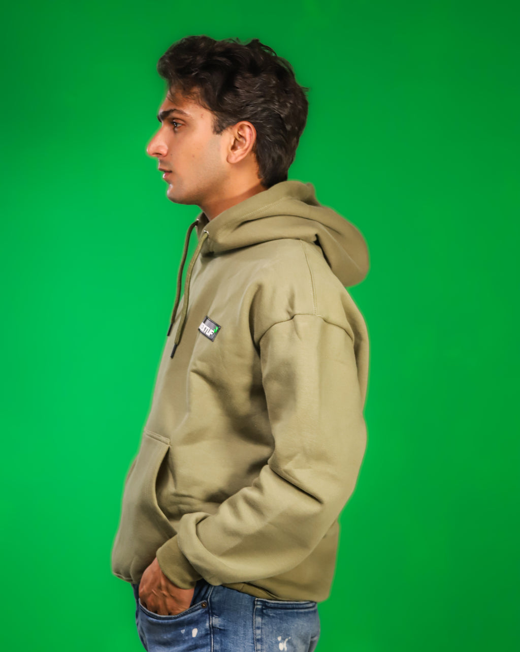 Introverts Olive-green Hoodie