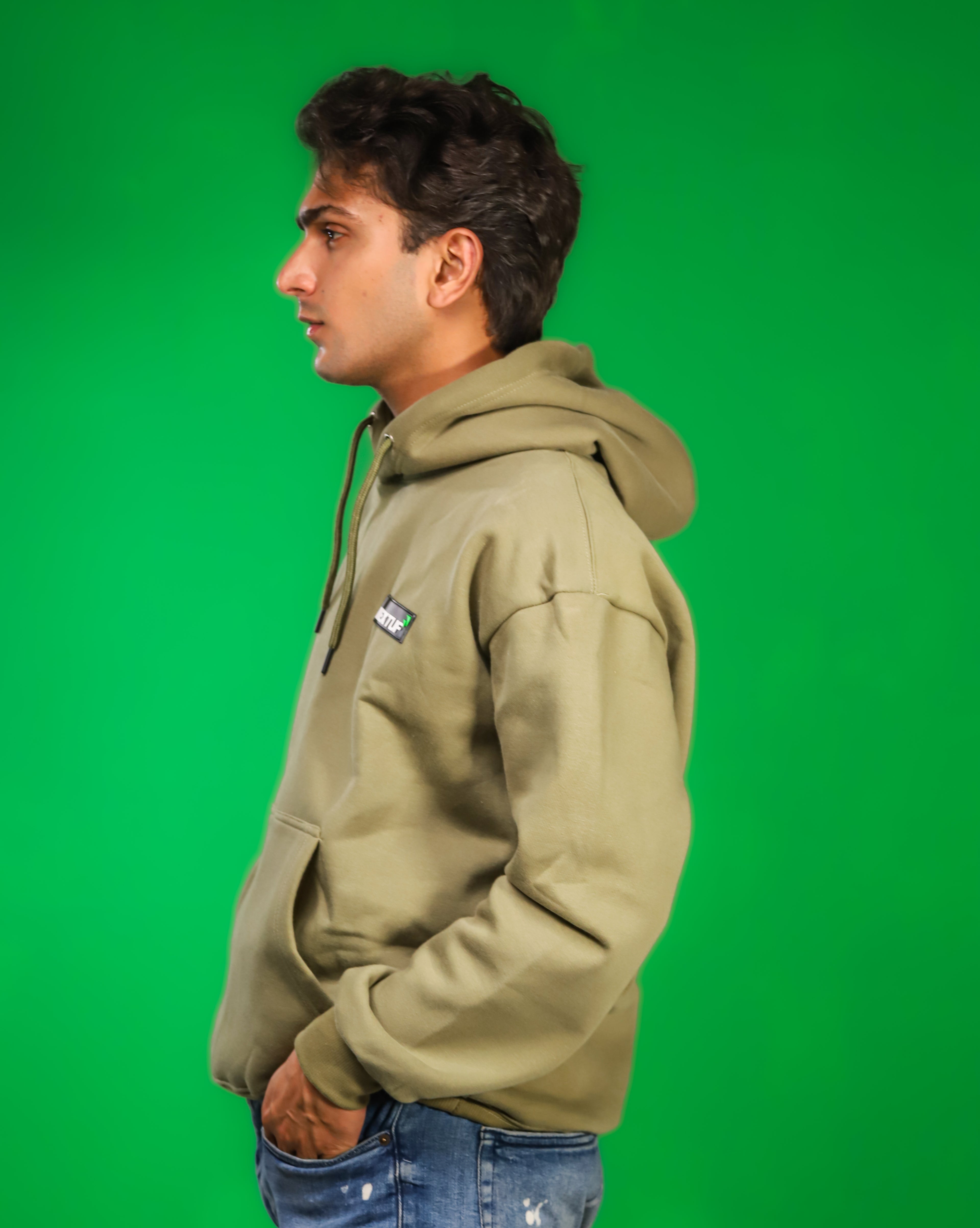 Introverts Olive-green Hoodie