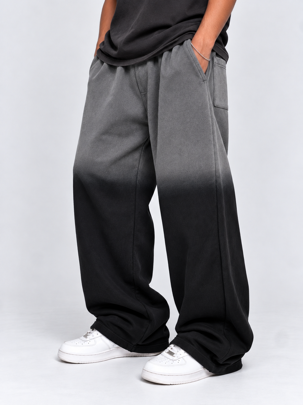 Two-Tone Acid Washed Baggy Trouser