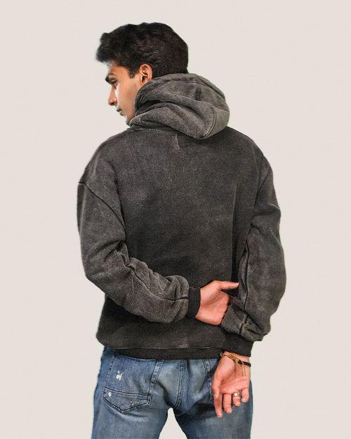 Acidwash Heavyweight Hoodie Fleece Nextuf.Store m Gray 