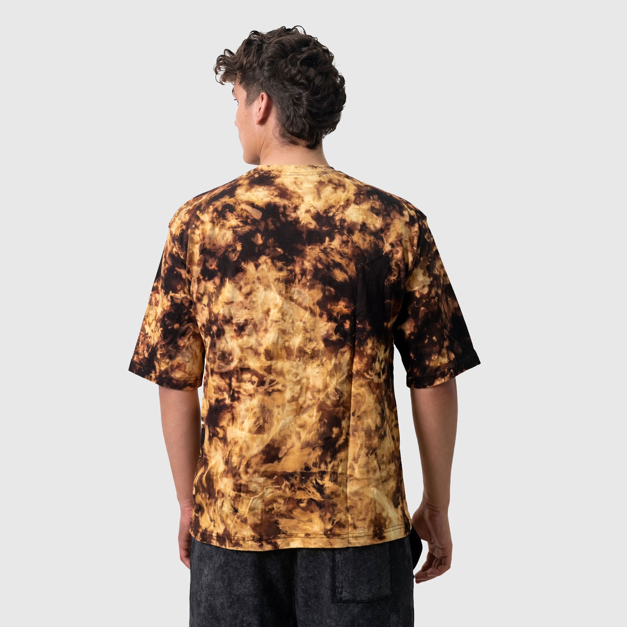 Fire Ash Tie-Dye Drop Shoulder Tee