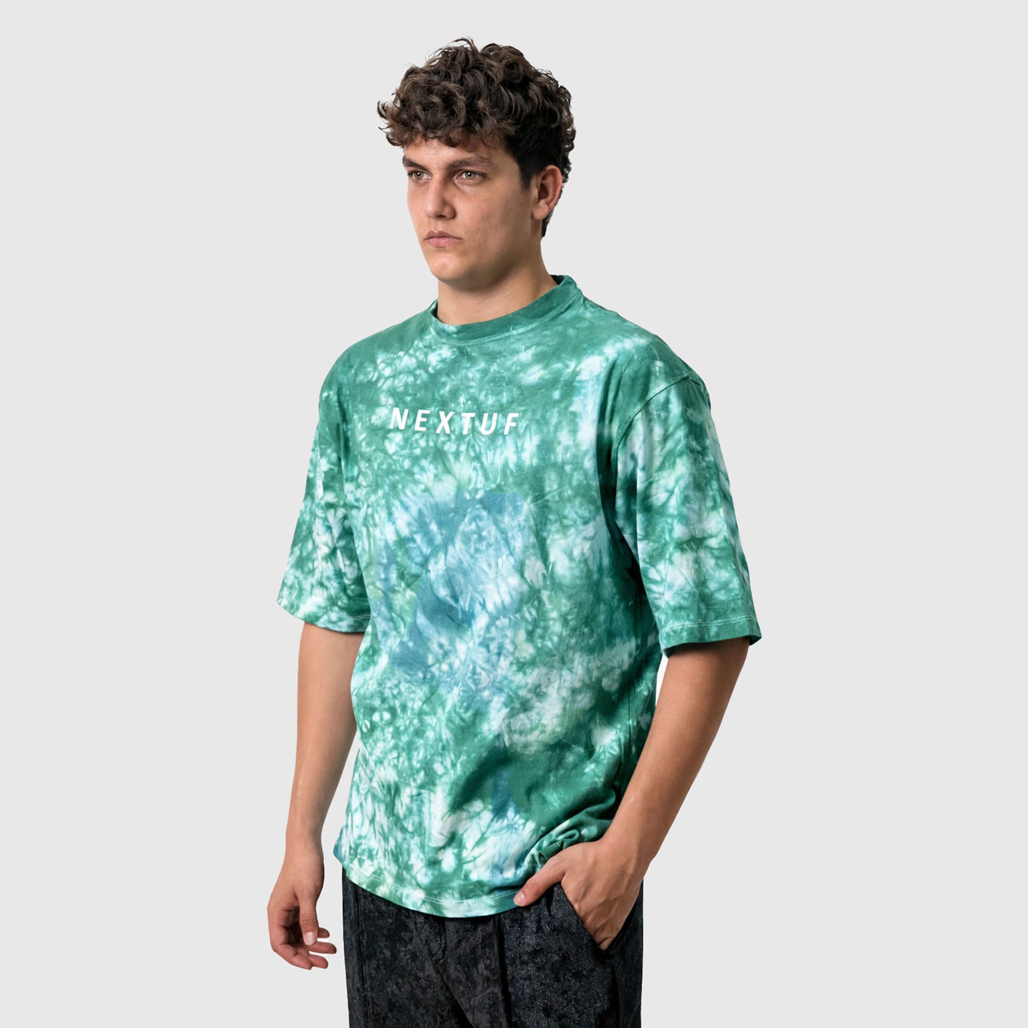Cloud Fade Tie-Dye Drop Shoulder Tee