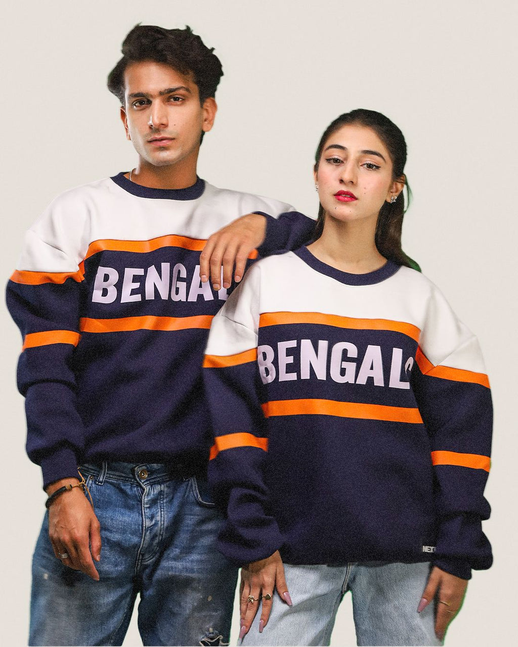 Heavyweight Bengals-Pattern Sweatshirt Fleece Nextuf.Store 
