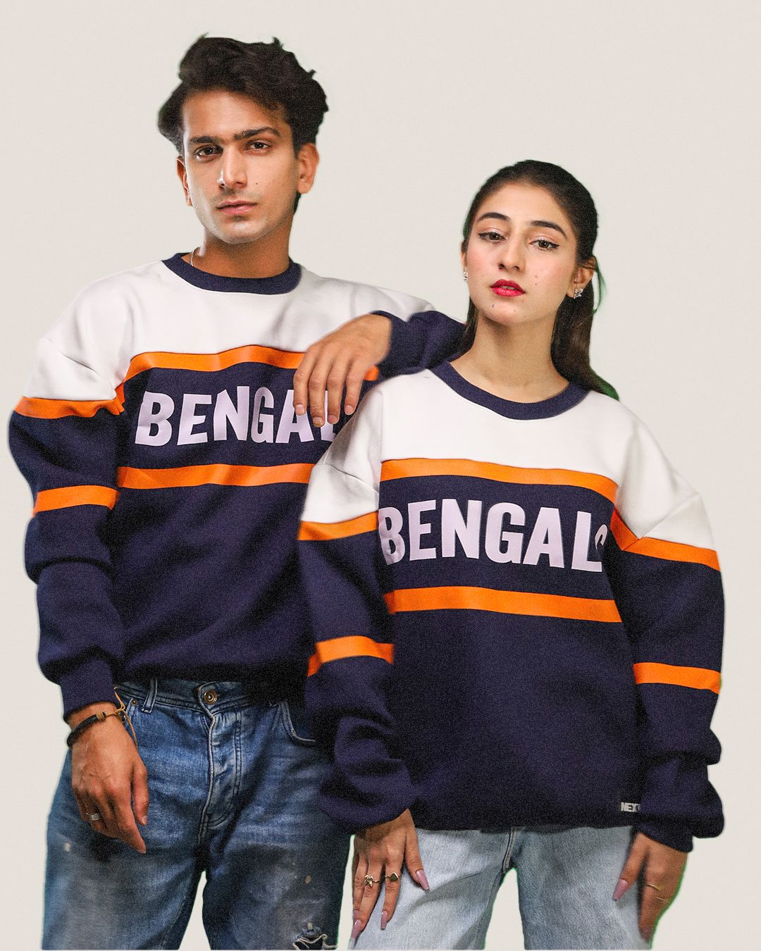 Heavyweight Bengals-Pattern Sweatshirt Fleece Nextuf.Store 