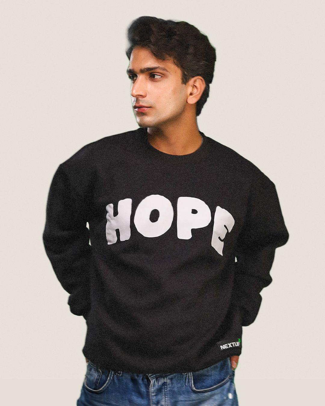 Heavyweight Hopewear Sweatshirt Fleece Nextuf.Store Black S 