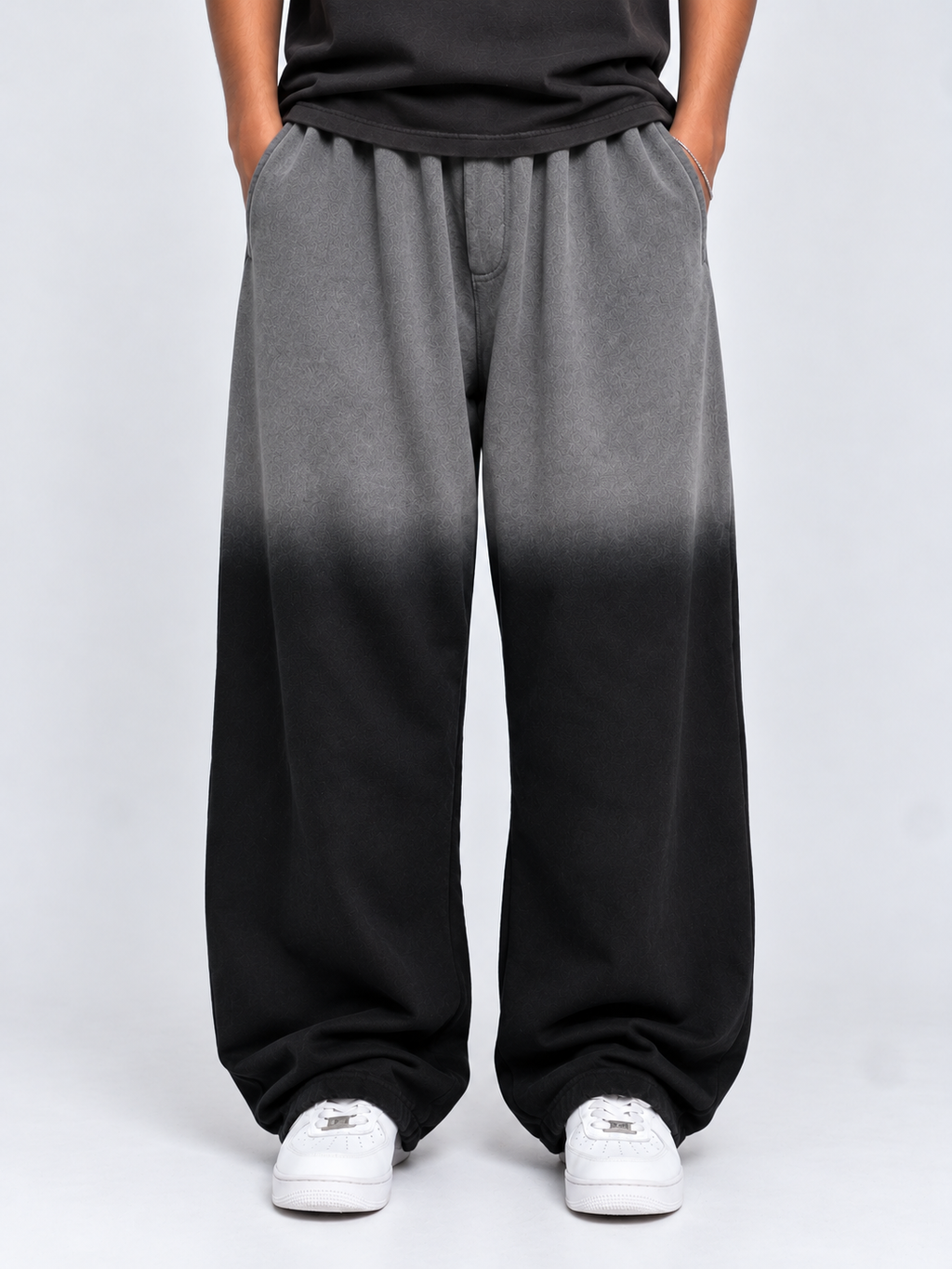 Two-Tone Acid Washed Baggy Trouser