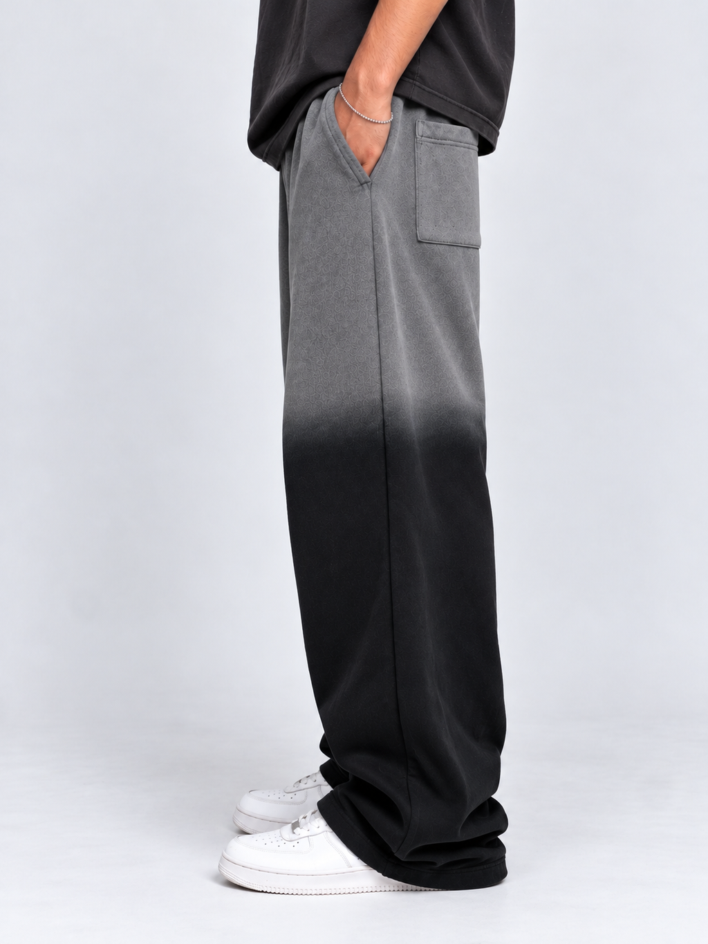 Two-Tone Acid Washed Baggy Trouser