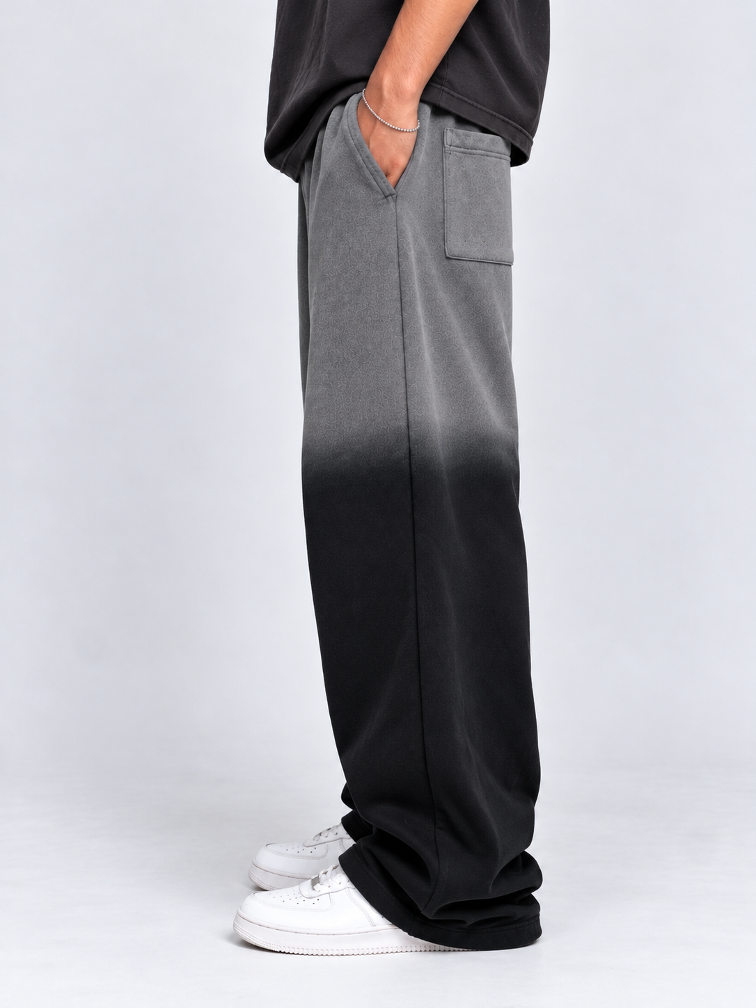 Two-Tone Acid Washed Baggy Trouser